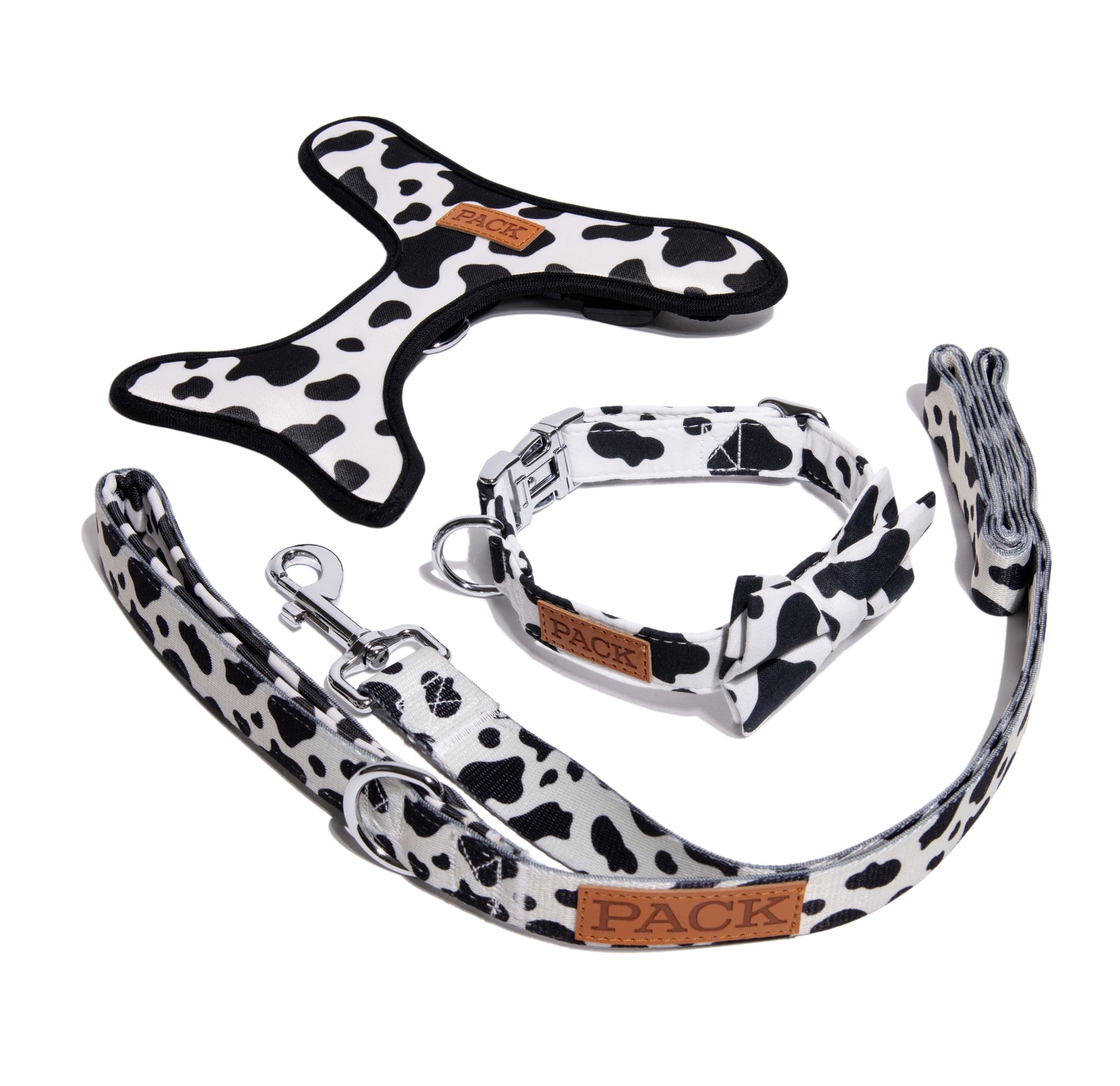 Milky Way Leash + Bowtie Collar + Reversible Harness