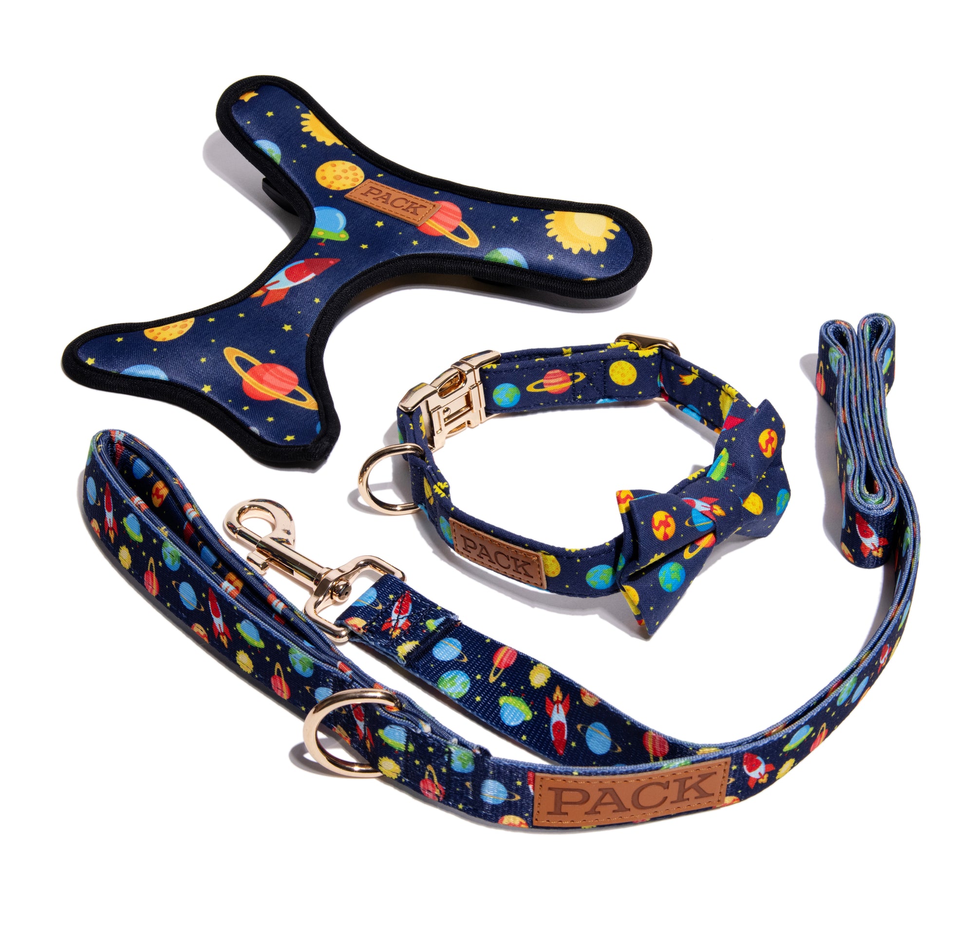 Space Jam Leash + Bowtie Collar + Reversible Harness