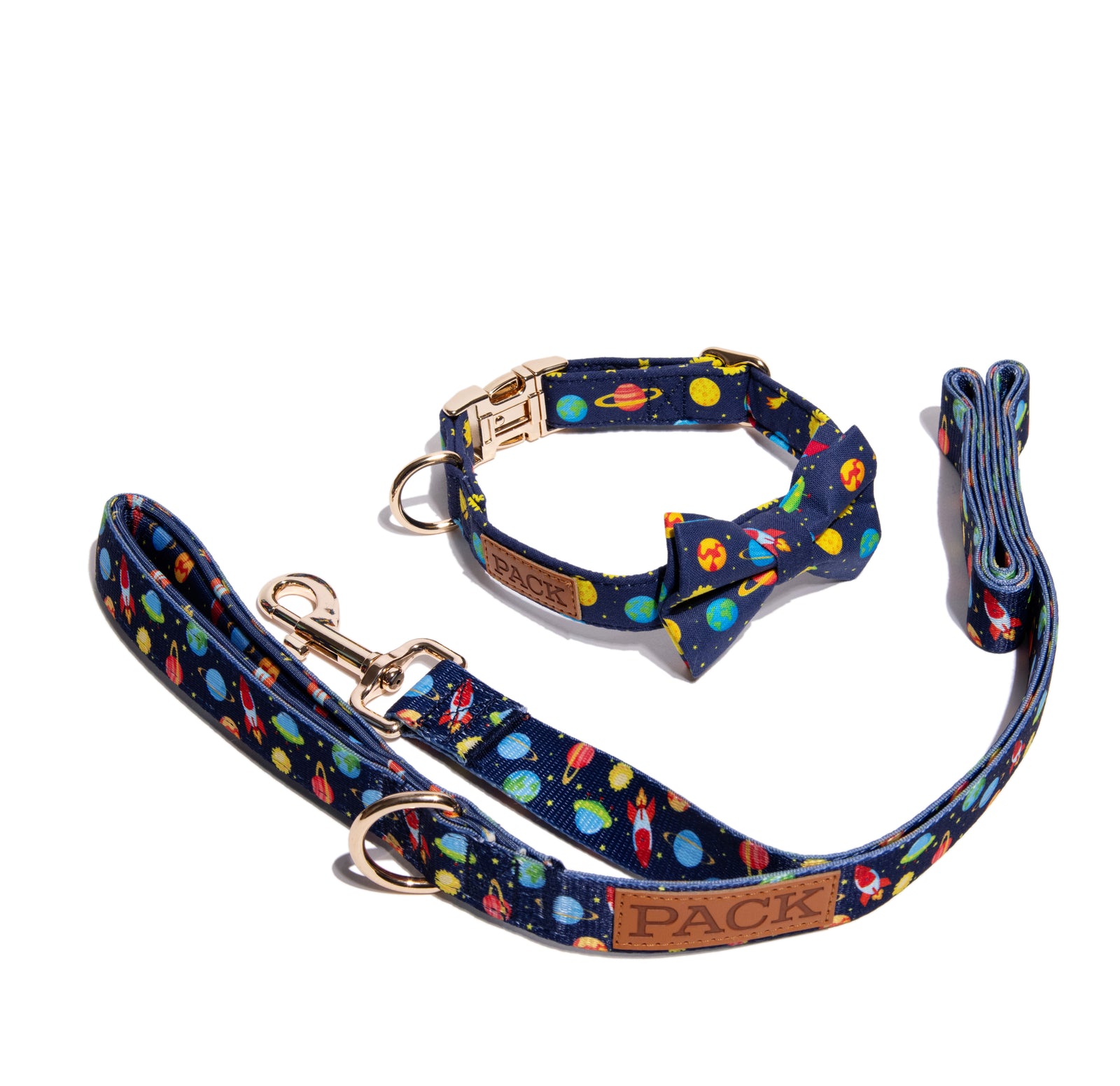 Space Jam Leash + Bowtie Collar