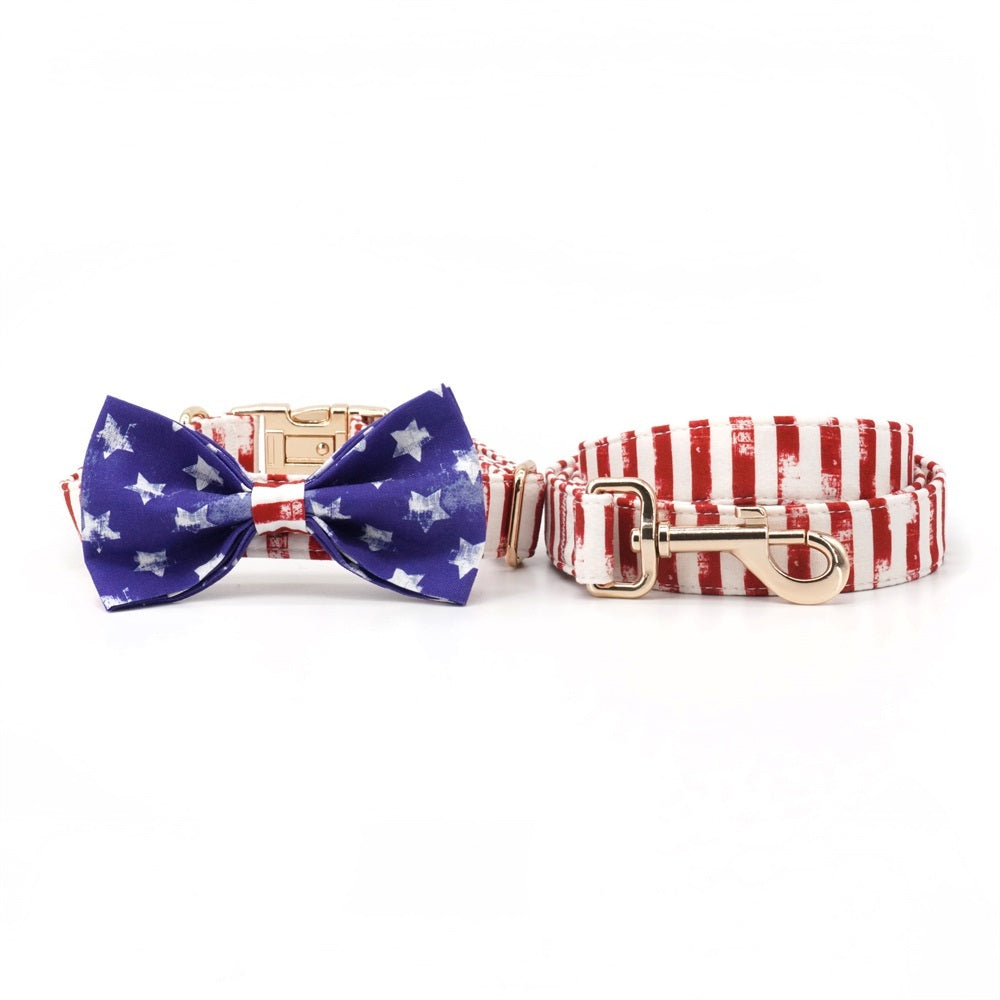 Old Glory Leash + Bowtie Collar