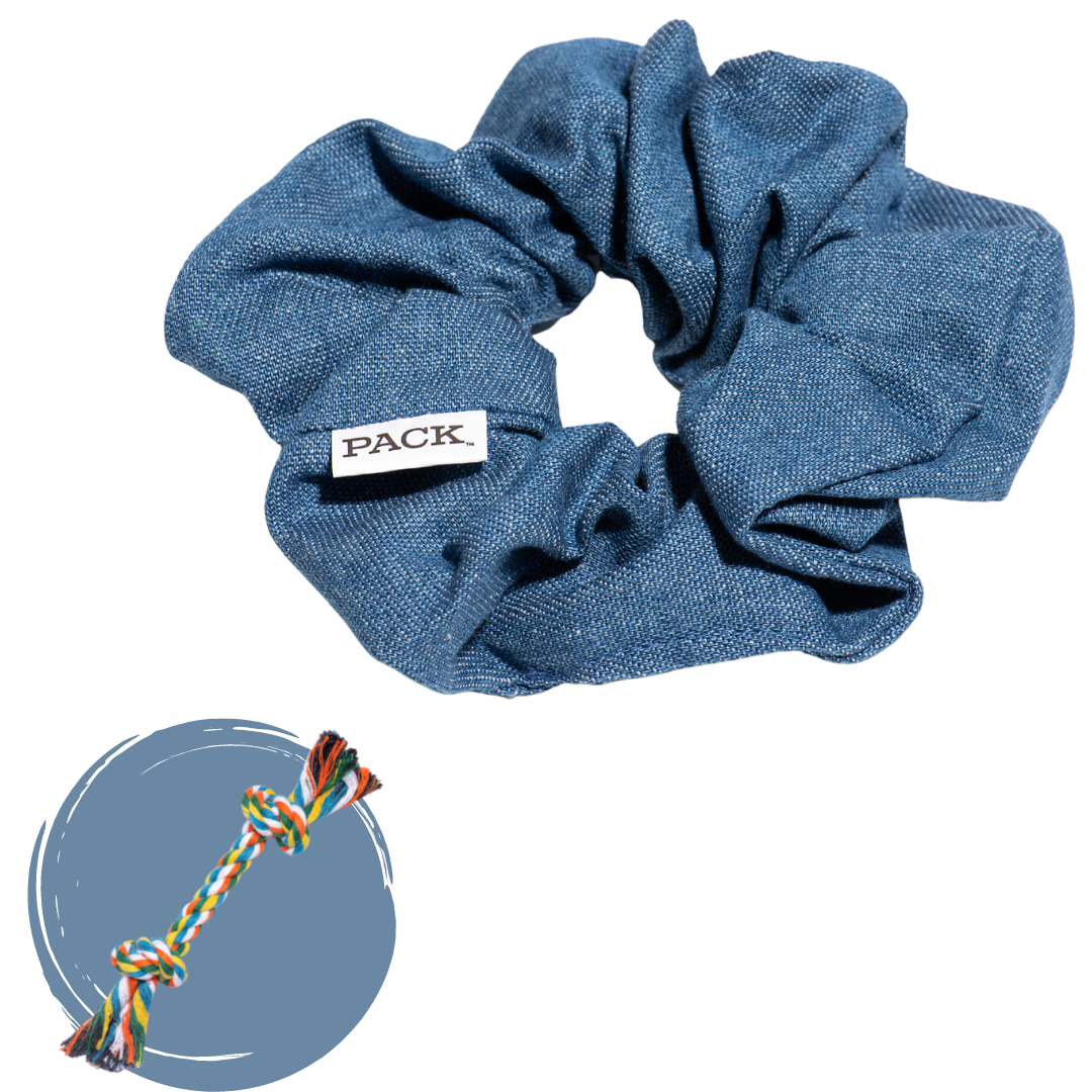 Denim Scrunchie + Rope Toy - Free Product - Pack Leashes