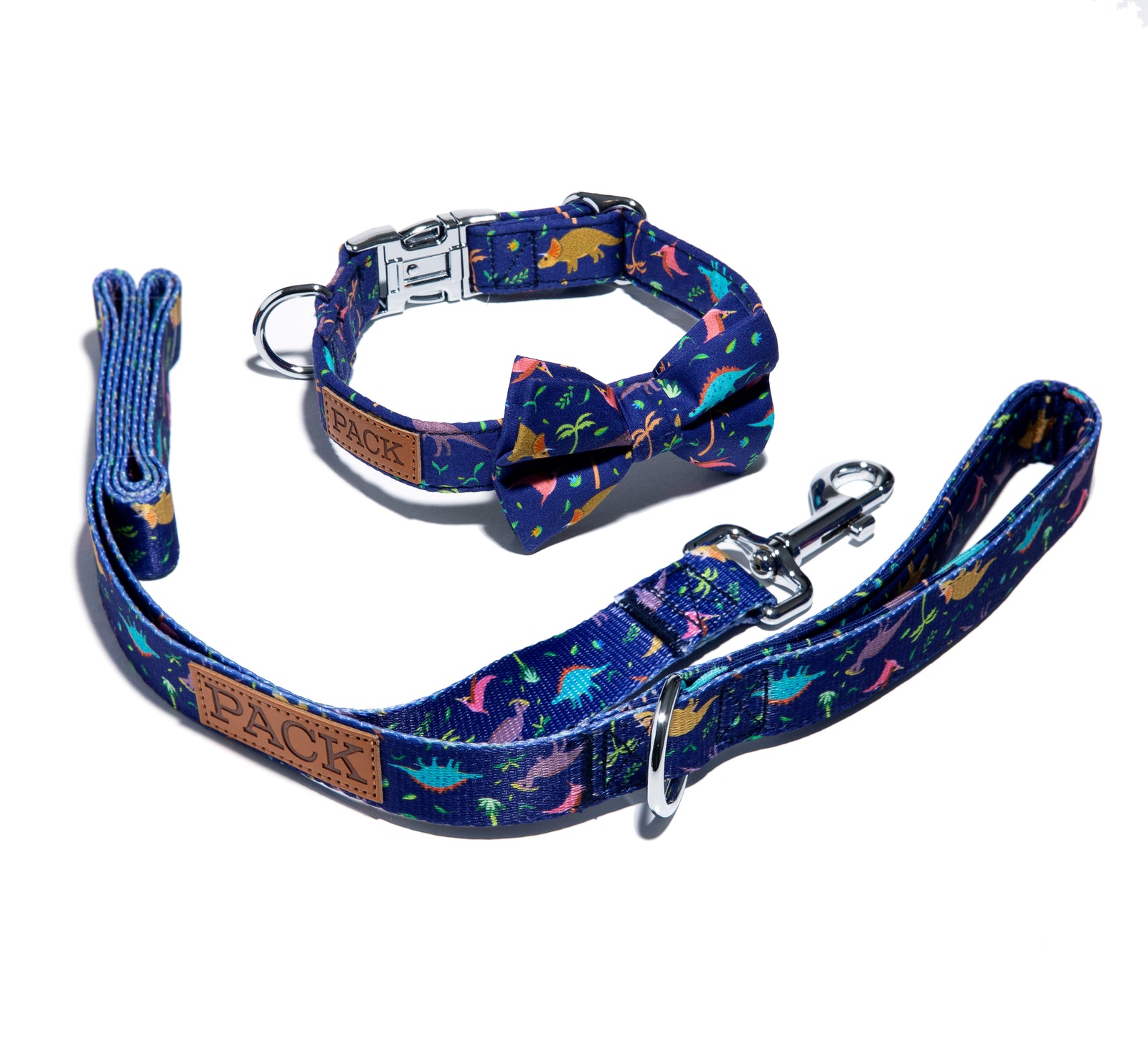 Dino Leash + Bowtie Collar