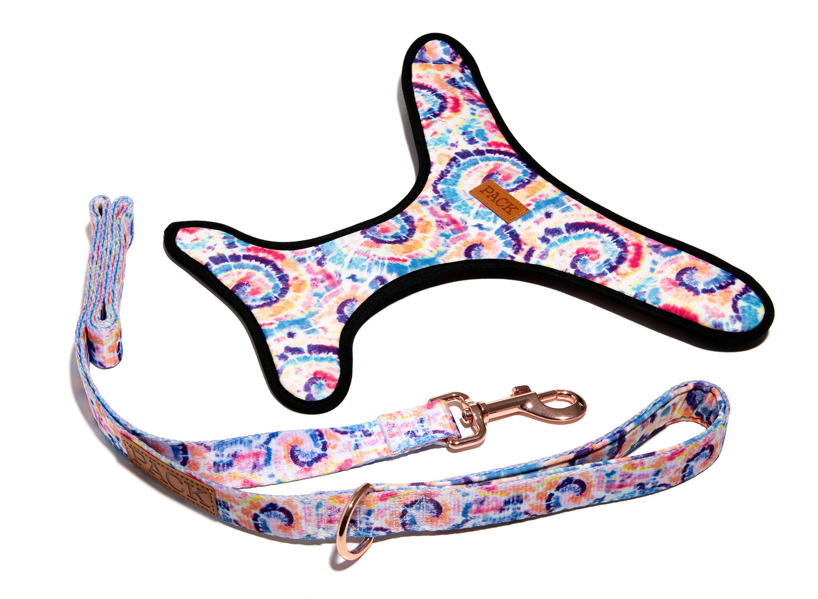 Tie Dye Leash + Reversible Harness
