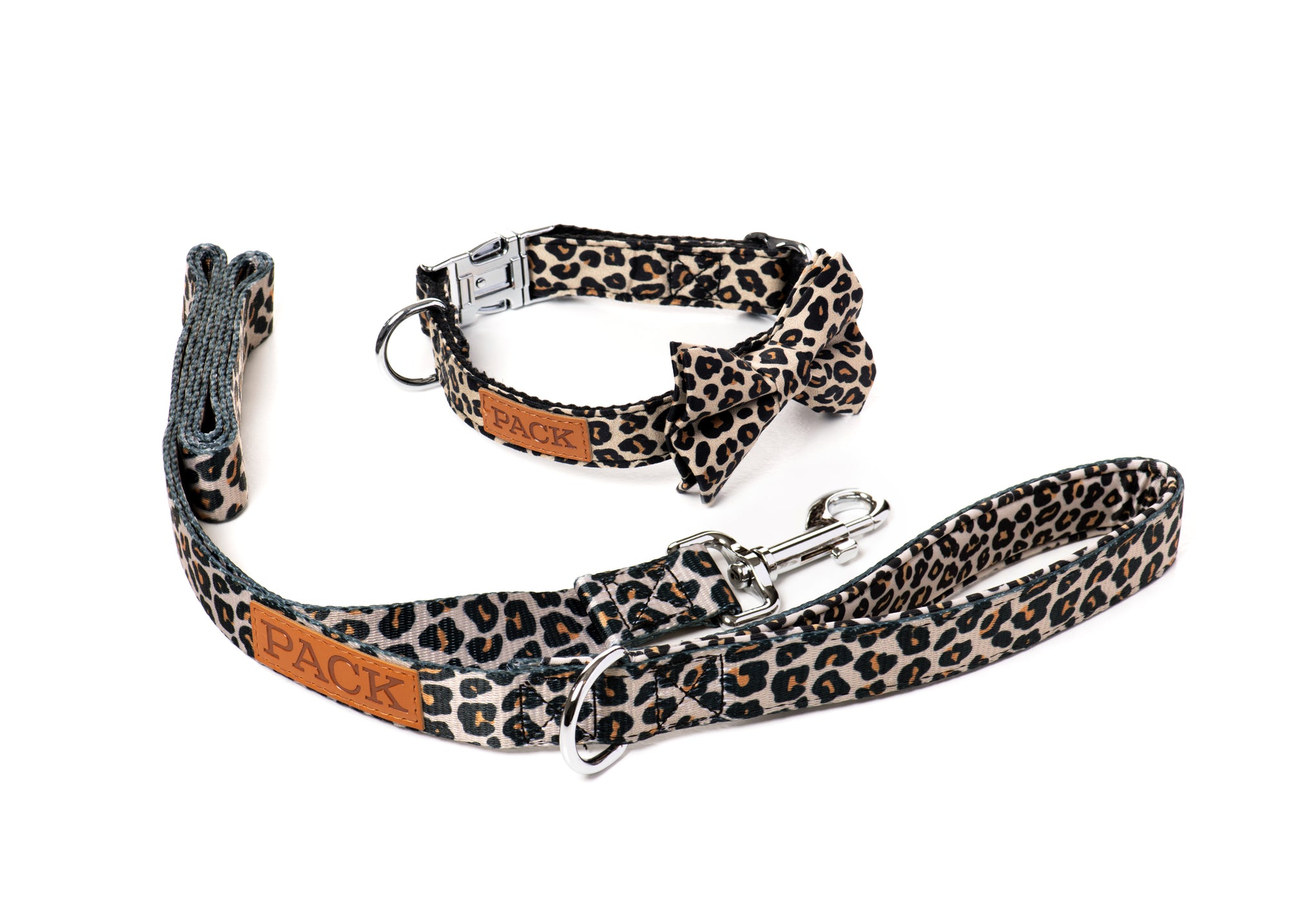 Cheetah Leash + Bowtie Collar