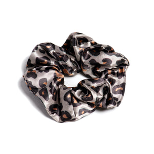 Cheetah Satin Scrunchie + Bowtie Collar