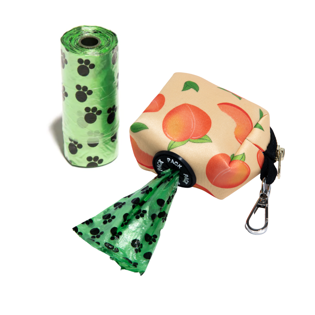 Peaches - Matching Poop Bag Holder